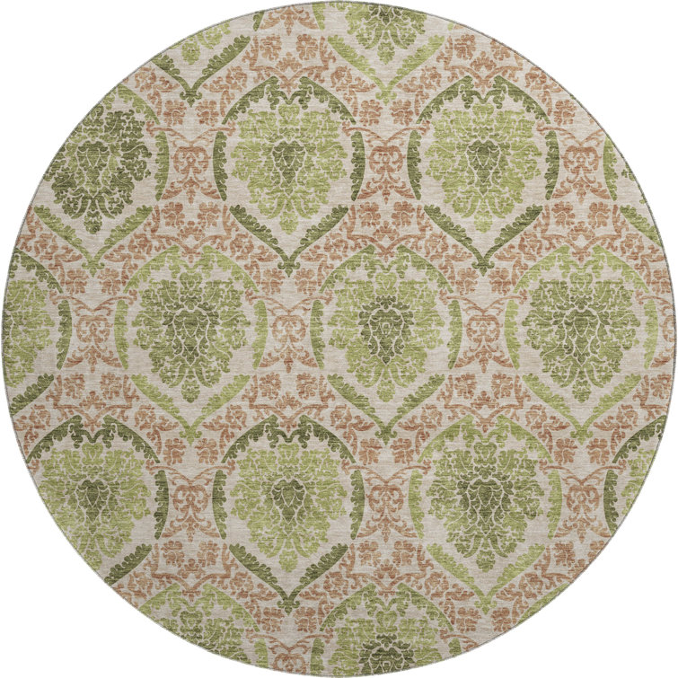 Premium Machine Washable Prisco Olive Rug