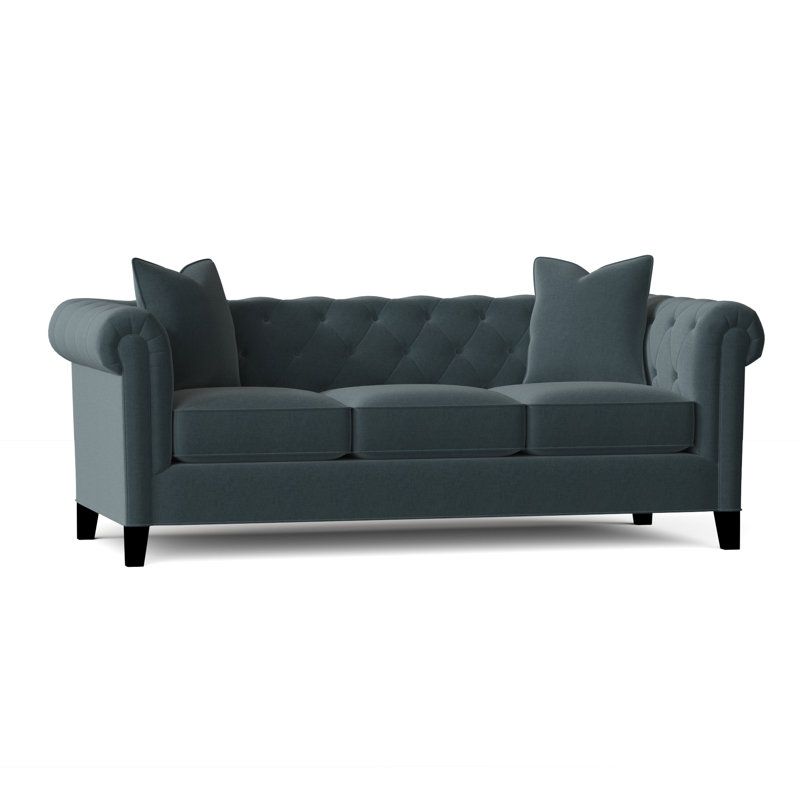 Caspar Upholstered 82'' Sofa, Gypsy Blue Goblin Performance Microfiber