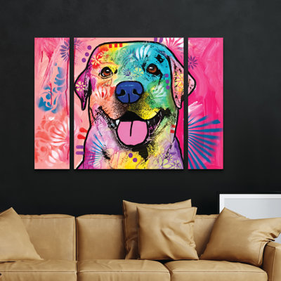3 Panel Wall Art Set - Dean Russo- Exclusive 'I Love Being Part of the Team' Canvas Wall Art for Living Room, Bedroom, or Office Decor by