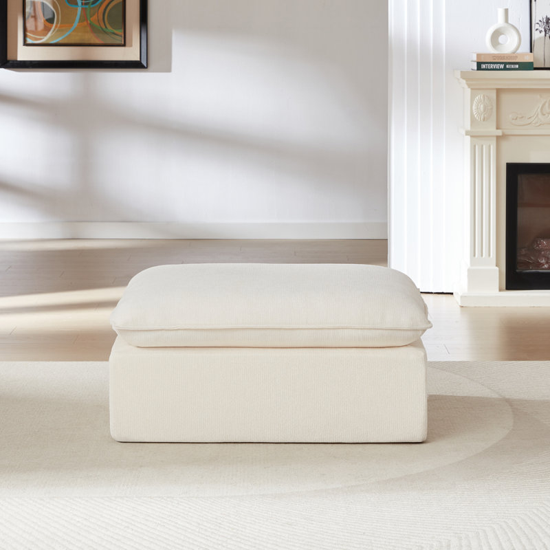 Chenille Ottoman