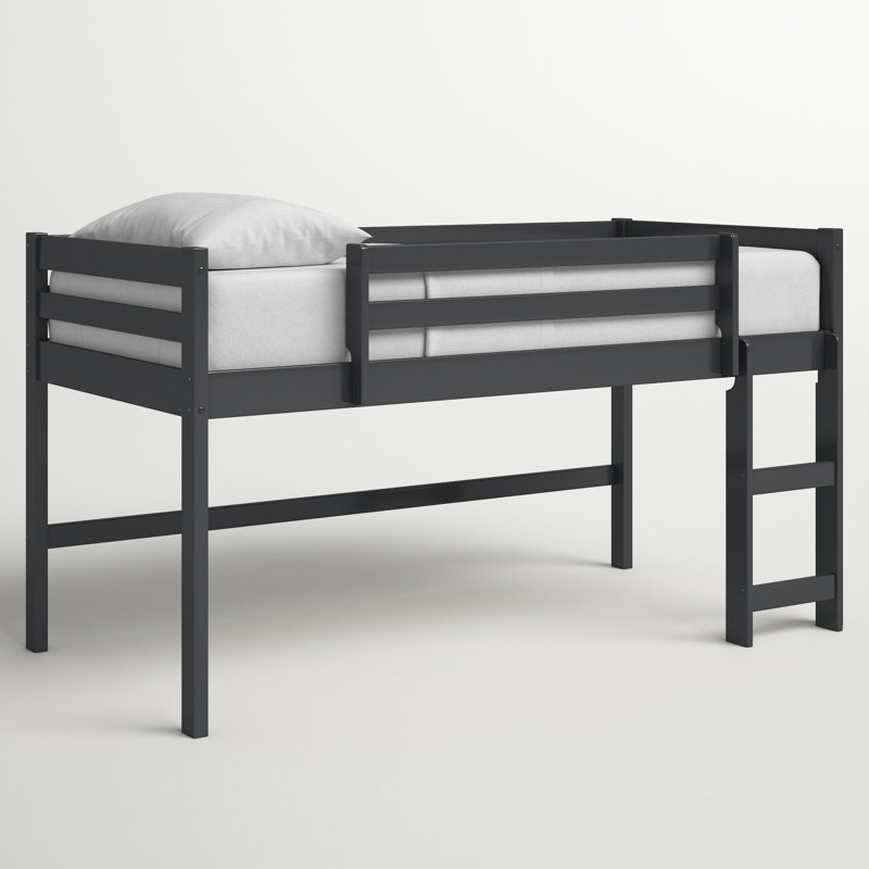 Brixham Kids Twin Loft Bed, Gray