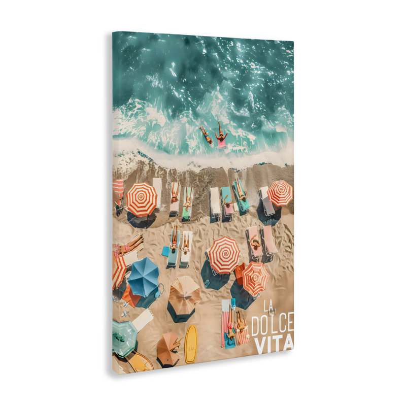 Toile de plage La Dolce Vita, design par LSR Design Studio, H 24 po x l 16 po