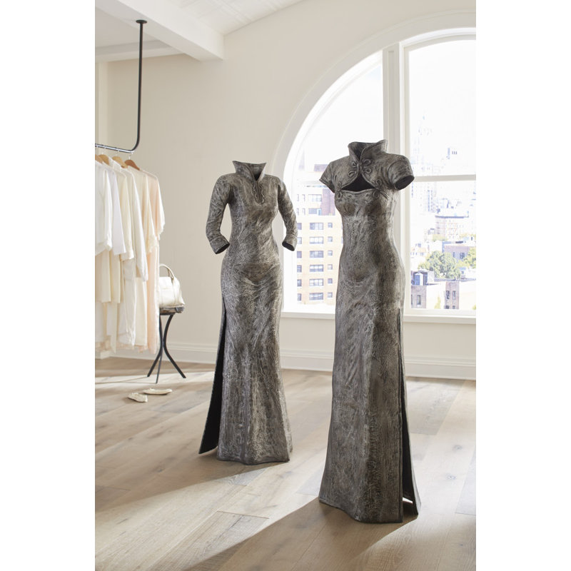 Sculpture de robe, manches longues