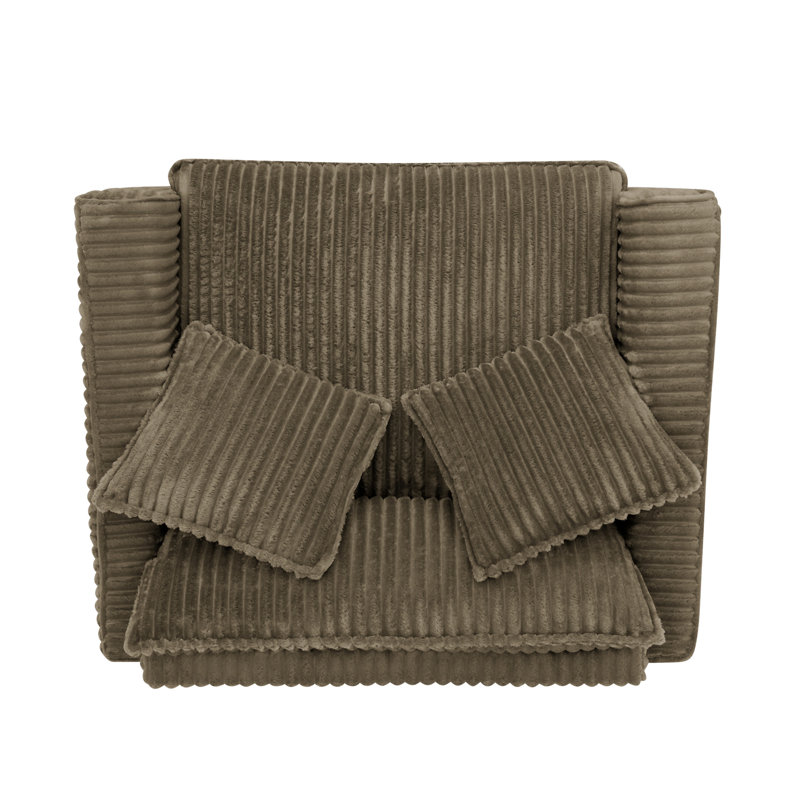 Fauteuil Lazy, Brown Fabric