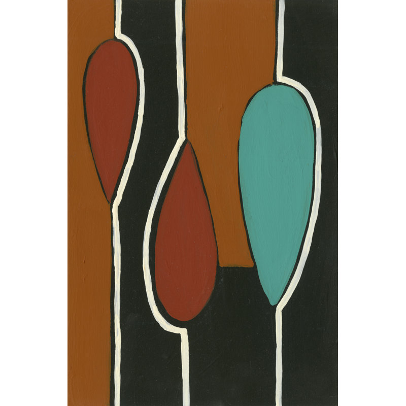 Rust And Teal Patterns VII by Regina Moore - Wrapped Canvas Painting, 122cm H x 81cm W