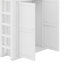 Grand lit mezzanine avec garde-robe et bureau, tête de lit avec rangement et port USB-1301340555