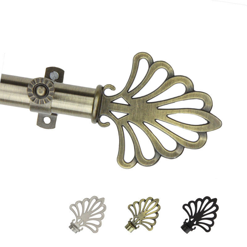 Tringle à rideaux simple Rimmer, De 28 po à 48 po de largeur, Laiton antique