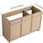 Meuble-lavabo autoportant 48 po et 3 portes d'armoire à fermeture douce - sans évier