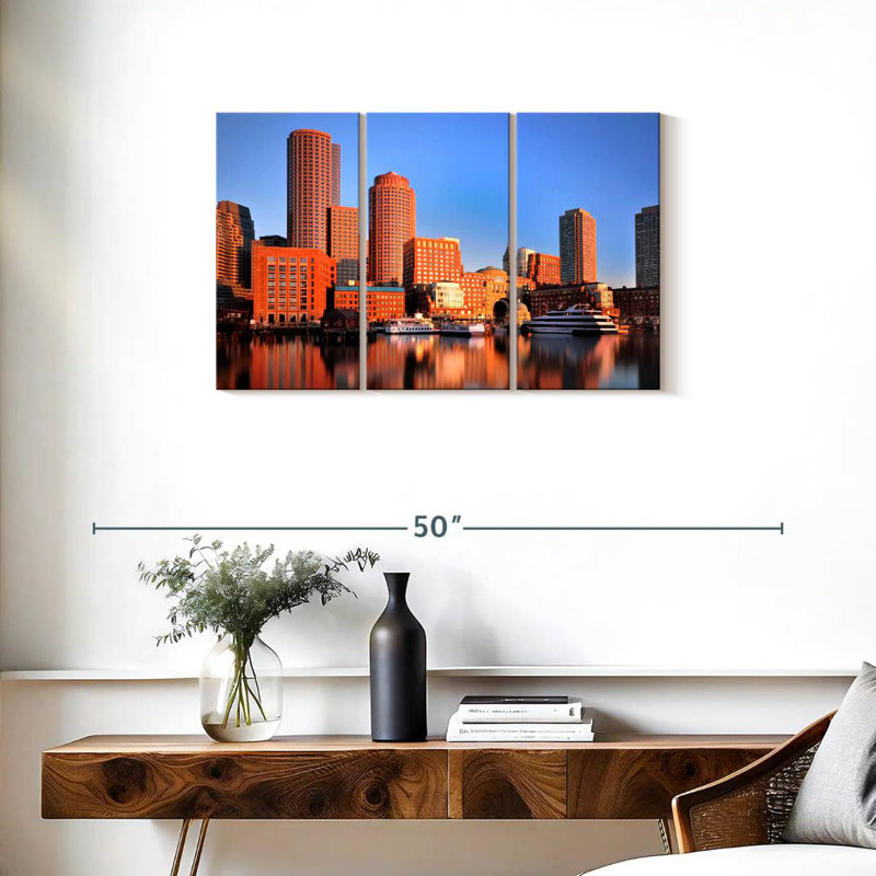 Boston Harbor Morning, H 20 po x l 33 po