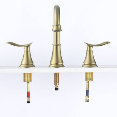 Bathroom faucet with 360 degree turn spout