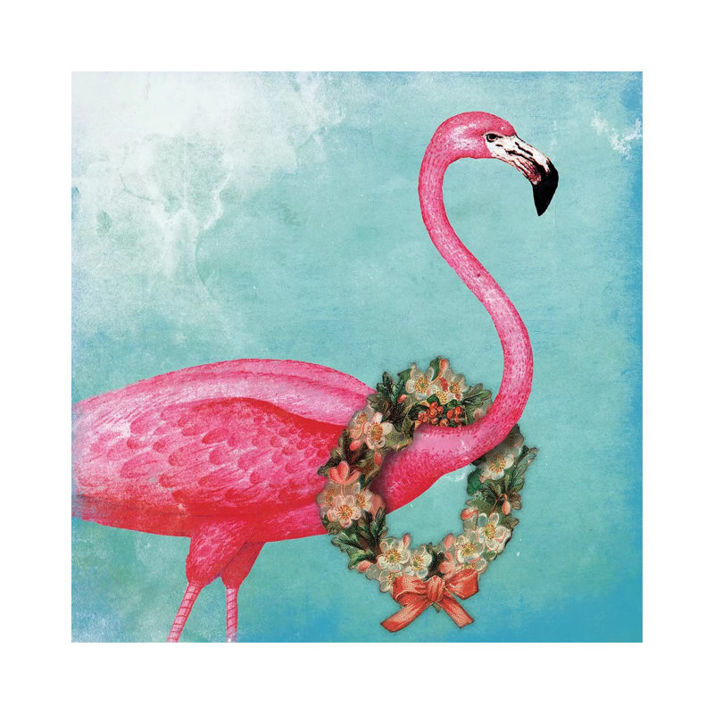 Christmas Flamingo by Jace Grey - Wrapped Canvas Print, 45.72 cm H x 45.72 cm W x 3.175 cm D