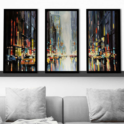 " City Lights " by E. Anthony Orme 3 - Pieces