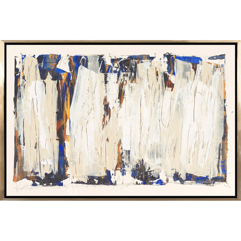 «Undertone», peinture sur toile à cadre flottant, H 24 po x l 36 po x P 2,25 po