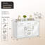 Meuble-lavabo double avec base en bois Gavino-148278212