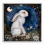 Scène de forêt de lapin blanc encadrée, estampe numérique par The Dutch Lady-108619284-108619287