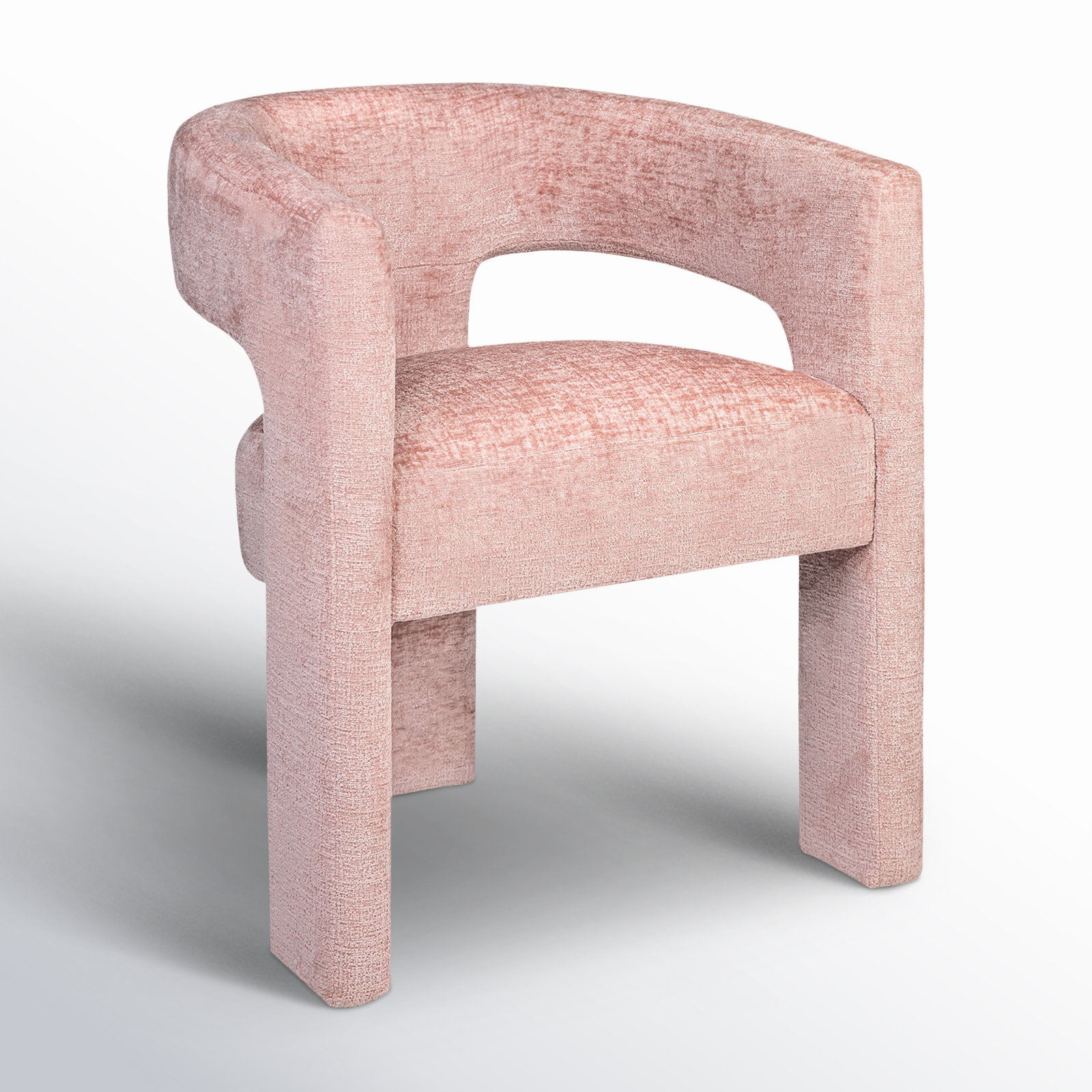 Darlington Dining Table Set, Gwen Pink Microsuede, Black