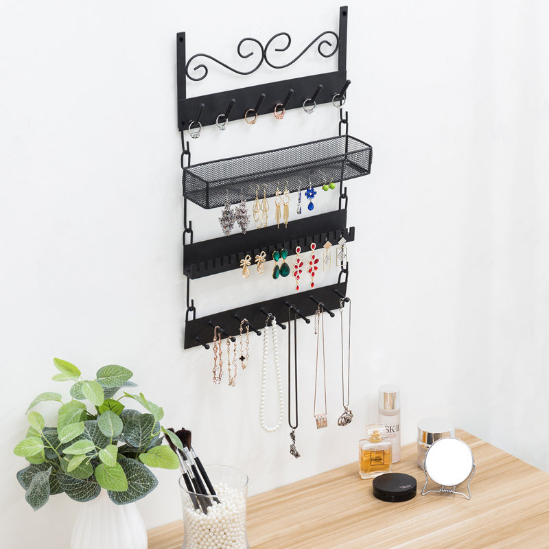 Lalla Wall Mounted Jewellery Box, Black