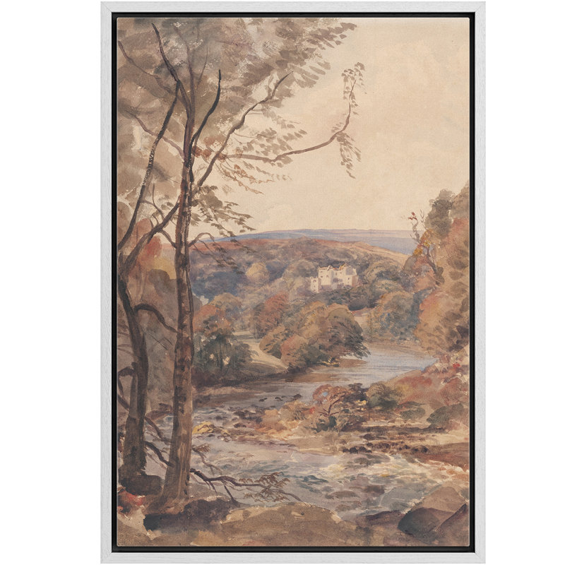 Paysage vibrant, campagne impressionniste, campagne française rustique, Blanc, H 36 po x l 24 po