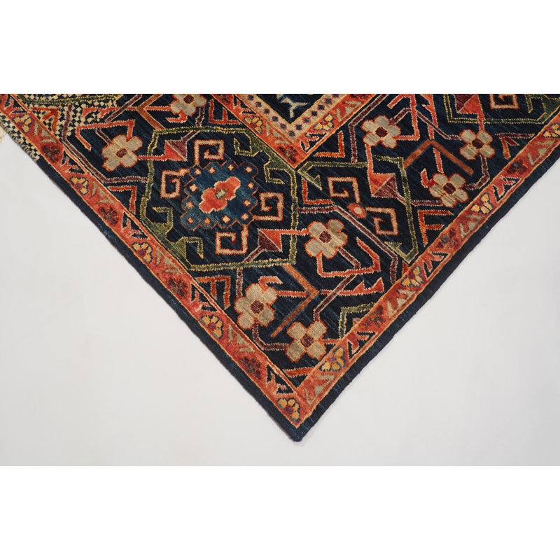 Aryana Hand-Knotted High-Quality Area Rug in Brown/Green/Orange