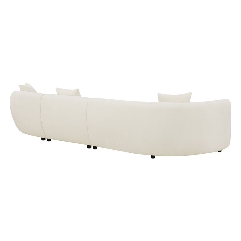 Canapé modulaire rembourré, Capri Ivory Chenille