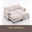 Canapé convertible convertible en U avec repose-pieds et rangement, salon / chambre à coucher / bureau / petit espace-1551547327