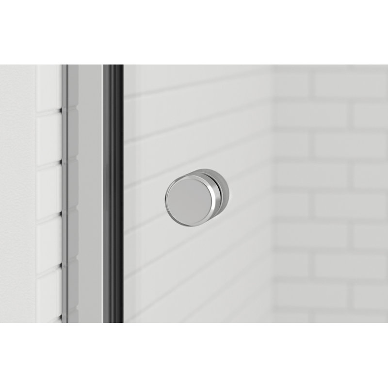 Rotolo 60" W x 57" H Semi-Frameless Tub Door, Chrome, AquaGlideXP Clear