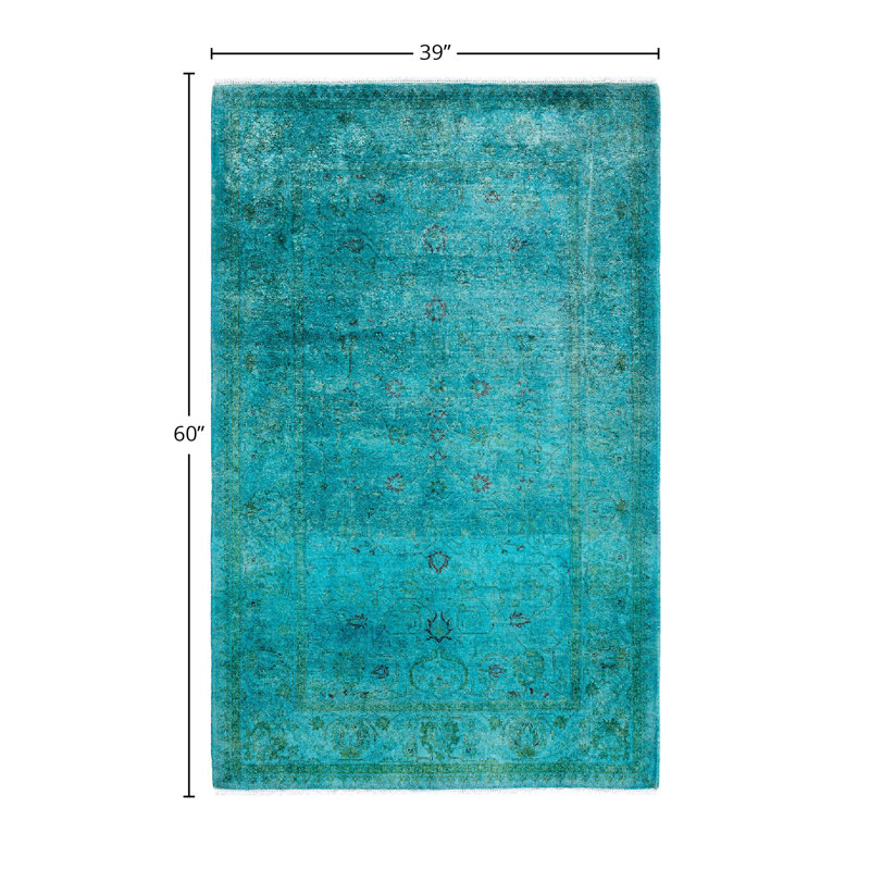Overyed One-of-a-Kind Rectangle 3'3" X 5' Hand Knotted Area Rug