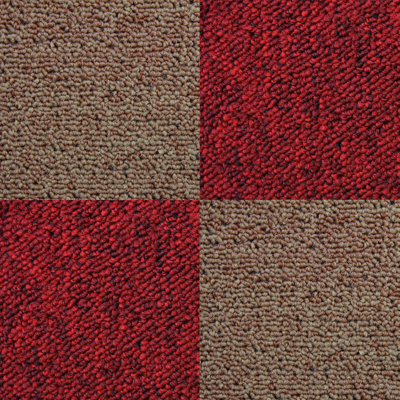 Floraine 50 cm W x 50 cm L Level Loop Loose Lay and No Mounting / Installation Required Carpet Tile