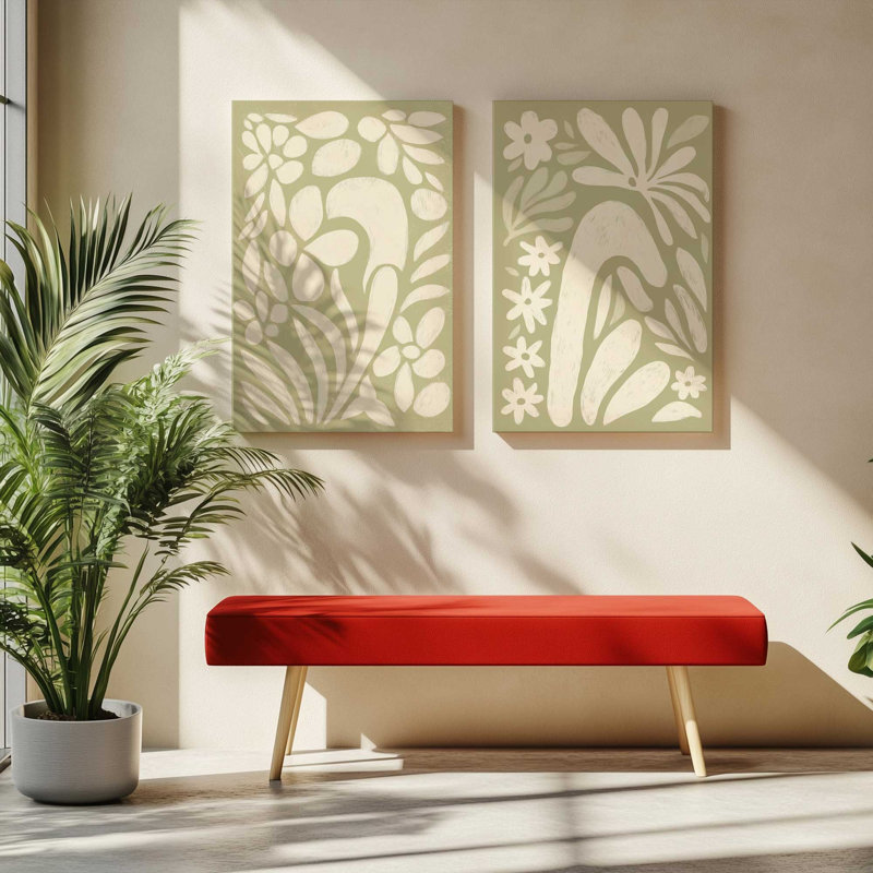 Ensemble de 2 impressions «Whimsy in Bloom», 48 po x 32 po, Toile tendue
