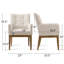 Fauteuil rembourré en bois de tweed rembourré-129171913