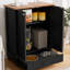 Station d'alimentation pour chien, armoire de rangement pour nourriture pour chien avec bols cachés pour chien, panneau réglable, crochets pour chiens de taille moyenne-99274754