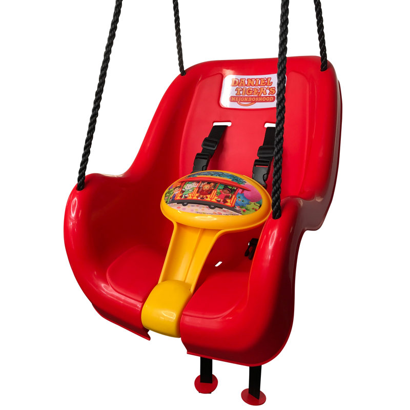 M&M Sales Enterprise Plastic Red Bucket Swing with Mounting Hangers and Chains