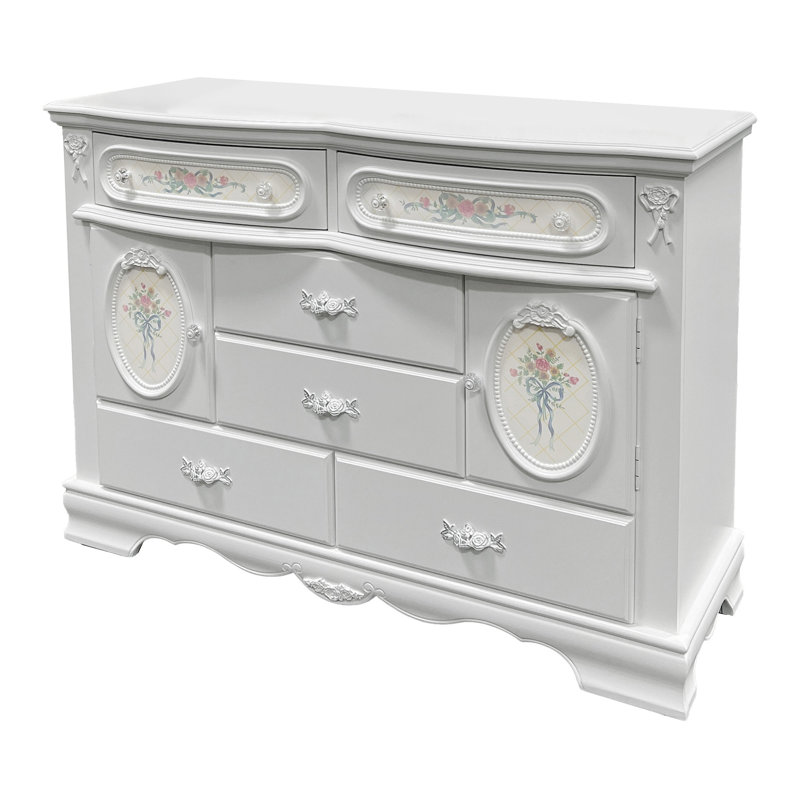 Commode avec porte, finition blanche