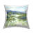 Green Nature Abstraction Printed Outdoor Throw Pillow Design by June Erica Vess