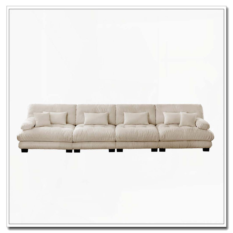 Canapé Cloud, canapé en chenille, Café léger + 4 sièges
