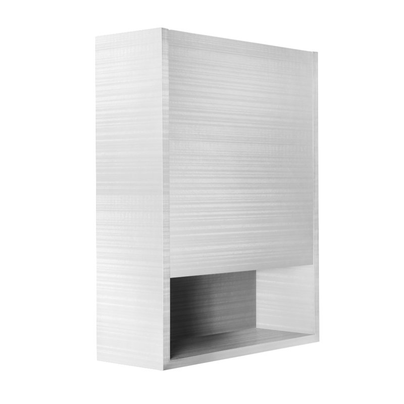 Kubista 18'' W Mirrored Medicine Cabinet,  Right Hinge, Natural Walnut