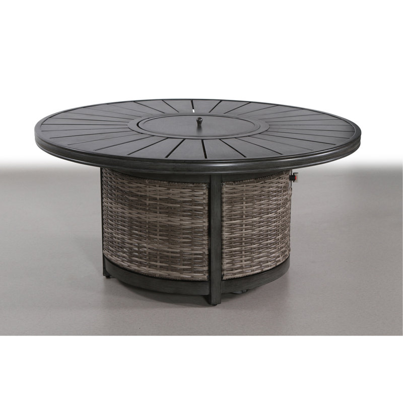 Propane Outdoor Fire Pit Table, Gray