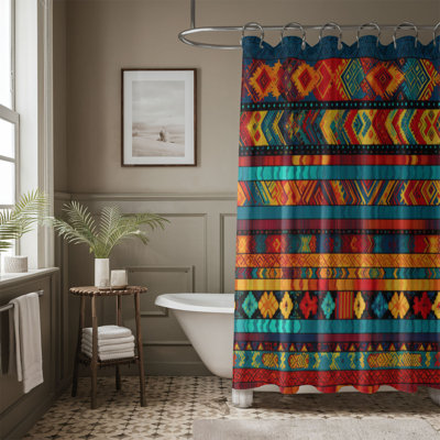 Ethnique Textures - Rideau de douche haut de gamme