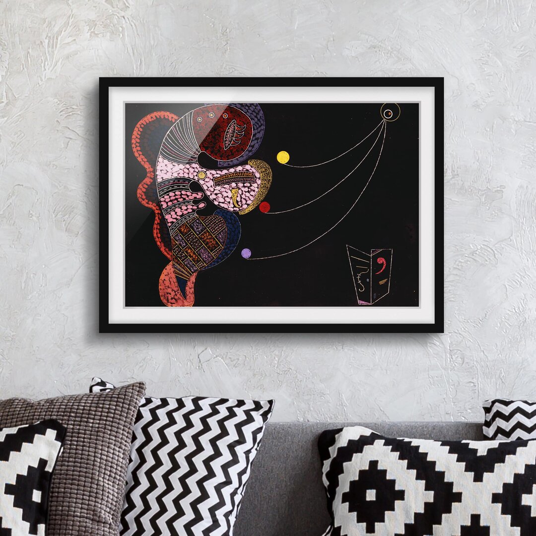 Gerahmter Grafikdruck Little and Large von Wassily Kandinsky