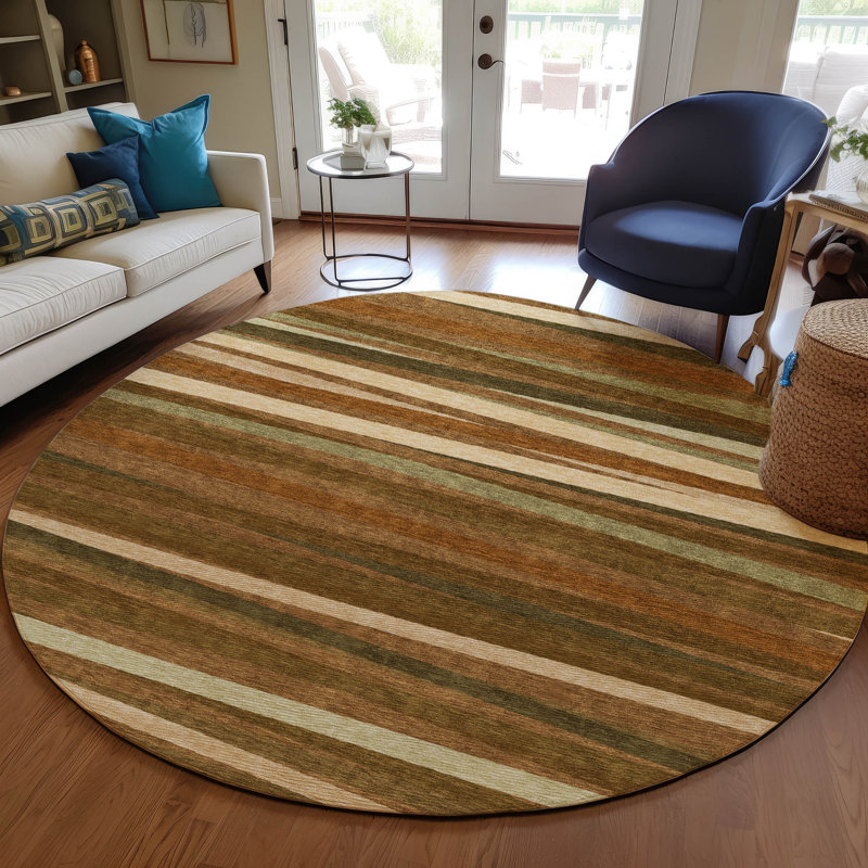 Tapis orange intérieur / extérieur lavable Liora , 8 pi x 8 pi
