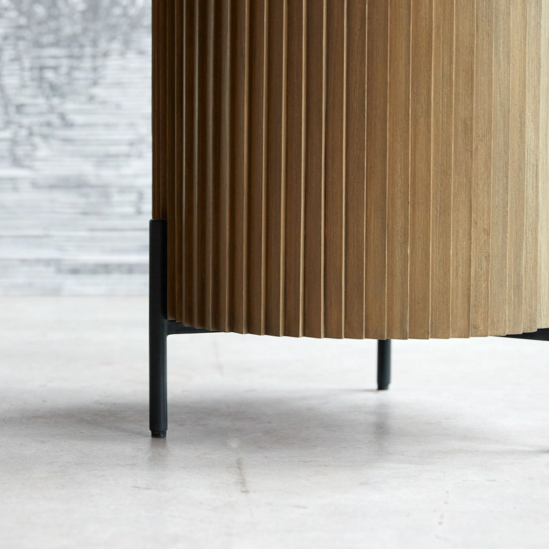 Lou Solid Wood Tray Top End Table