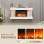 17 Stories White Electric Fireplace with 5000 BTU-1163257962
