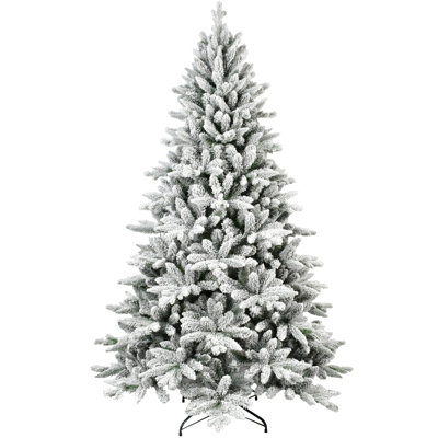 Flocked Pre-Lit Christmas Tree