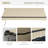 Outsunny Retractable Awning, Patio Awning Sunshade Shelter with Manual Crank Handle, 280gsm UV Resistant Fabric and Aluminum Frame for Deck, Balcony, Yard-119317574