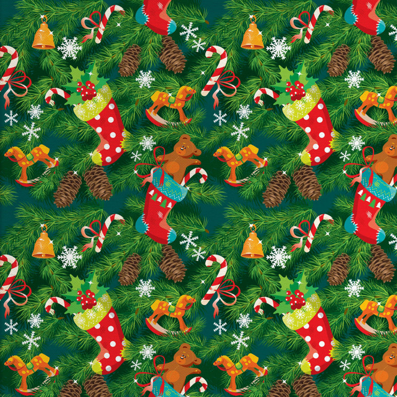 Tissu de Noël Ambesonne, l 58 po x L 180 po