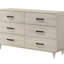 Meuble de rangement en bois blanc antique antique de 1 tiroir à 6 tiroirs avec finition blanche contemporaine