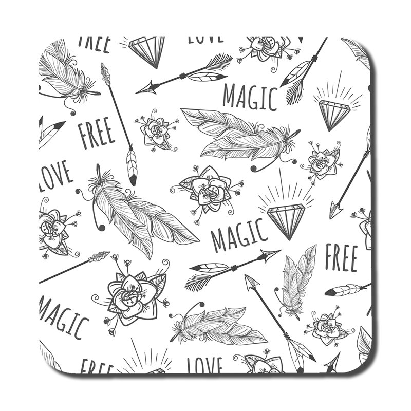 Square 6 Piece Coaster Set