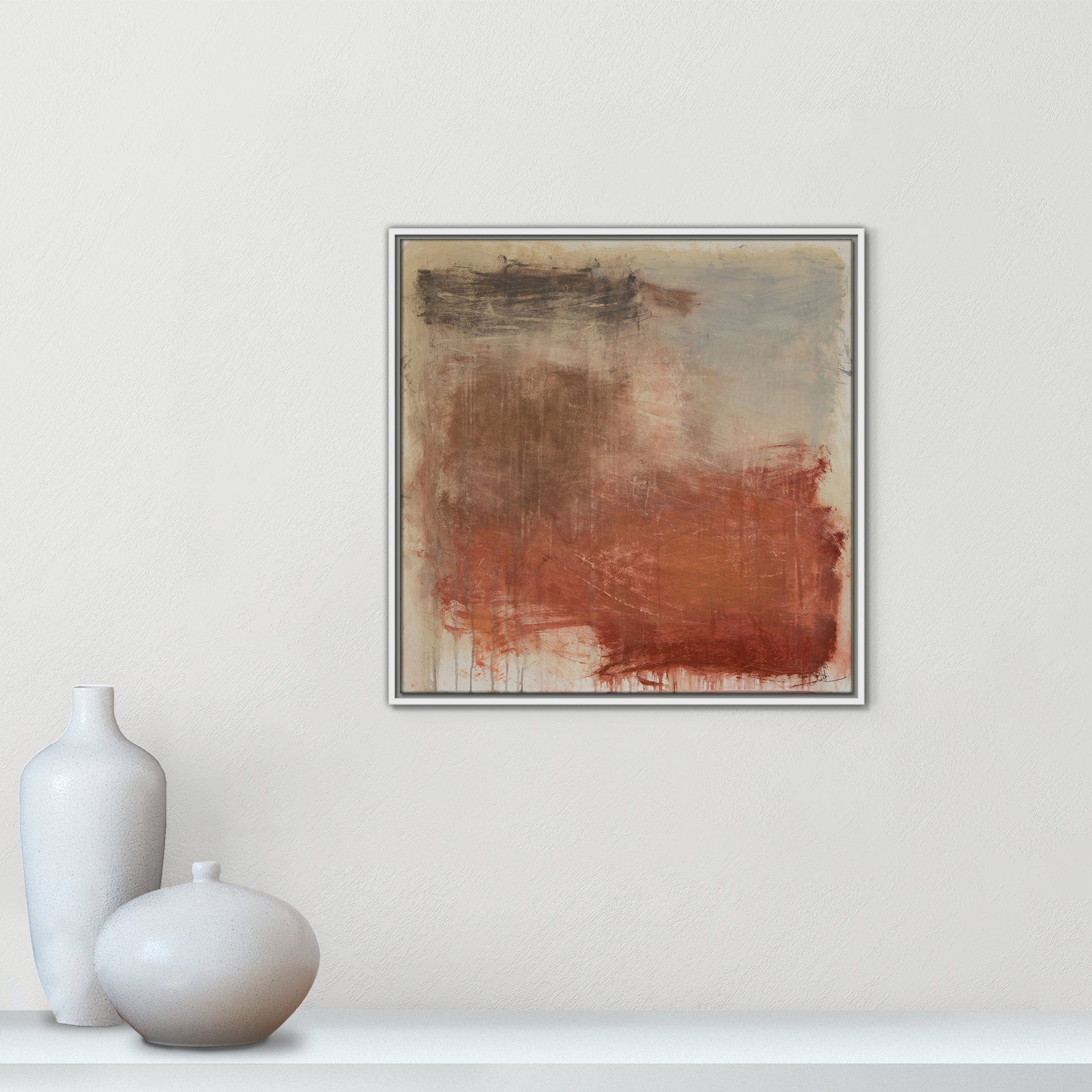 Colin "Autumn Over The Riviera" Print, 25.5" H x 25.5" W, White