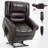 Dual Motor Infinite Position Heat Massage Power Lift Recliner Chair with USB Ports-1350290512