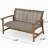 HAMPTON WOOD + WICKER LOVESEAT